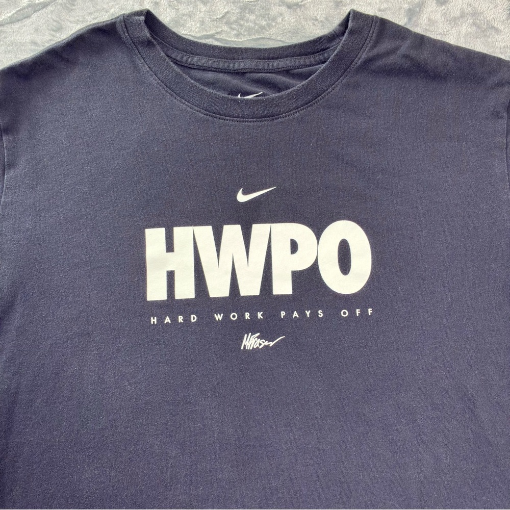 Nike Dri Fit Hard Work Pays Off Training T-Shirt Large Mat Fraser Gym Workout